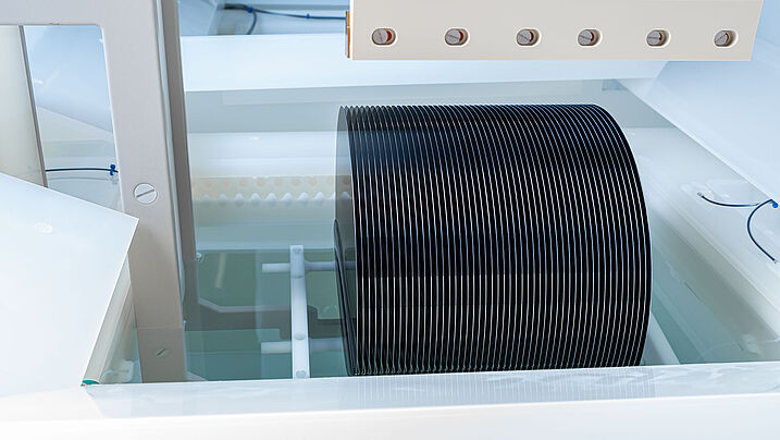 Wafers in a wet chemical bath