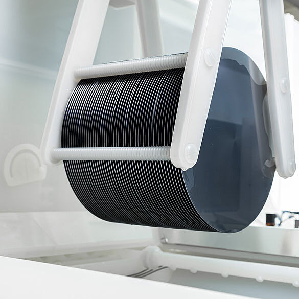 Semiconductor wafers in carrier