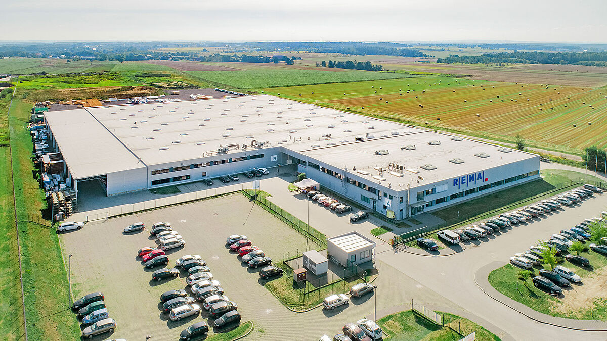  Aerial view of RENA Polska based in Wykroty, whose motto is innovative and pioneering mechanical plastics processing