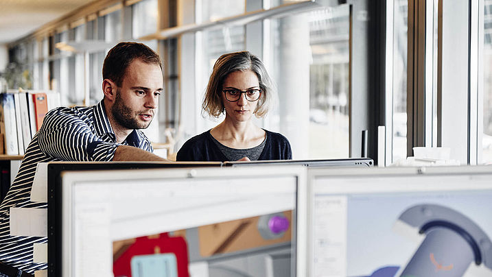RENA employees working in the office