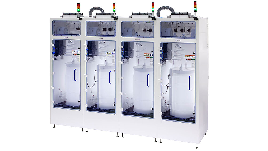 Self-contained bulk chemical delivery system featuring a multi-modular design